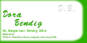 dora bendig business card
