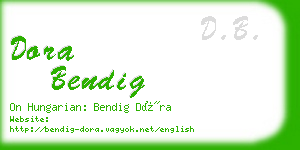 dora bendig business card